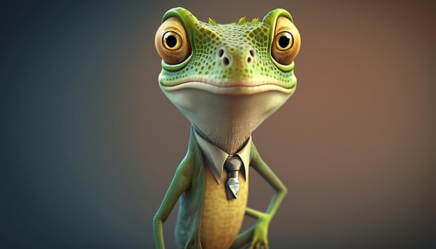 Lizard_cartoon_character_Generative KI