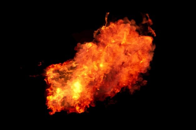 Llama ardiente con fondo oscuro renderización 3D dibujo digital por computadora