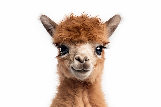 una llama con una cara muy linda