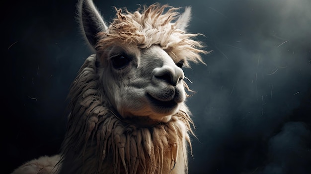 Una llama con un fondo oscuro