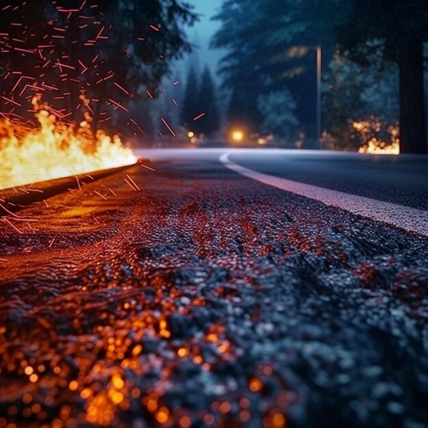 la llama del fuego cerca de la madera