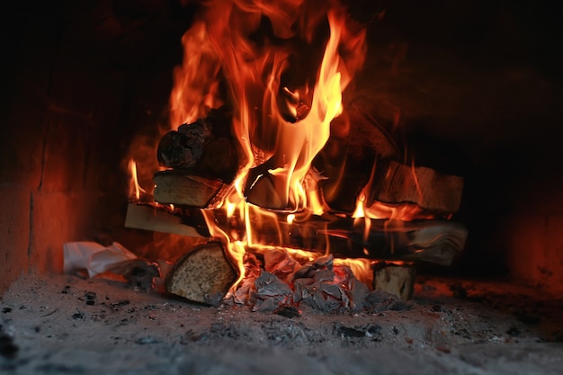 llama fuego en el horno