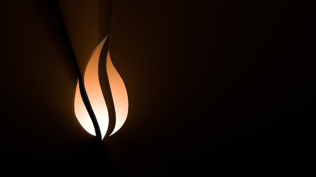 Foto llama de fuego. ilustración abstracta