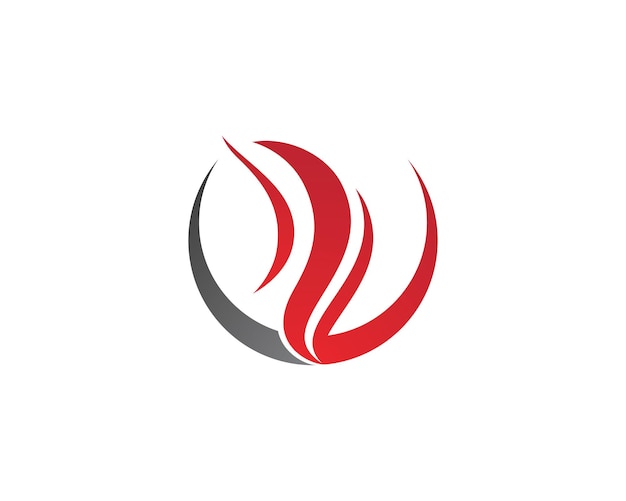 Llama de fuego Logo Template