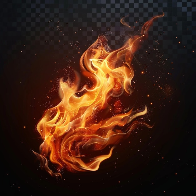Llama de fuego realista