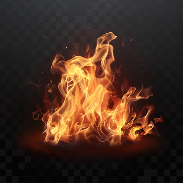 Llama de fuego realista