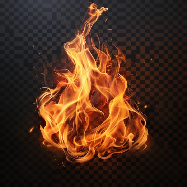 Llama de fuego realista
