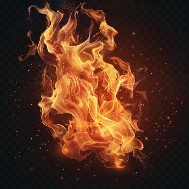 Llama de fuego realista