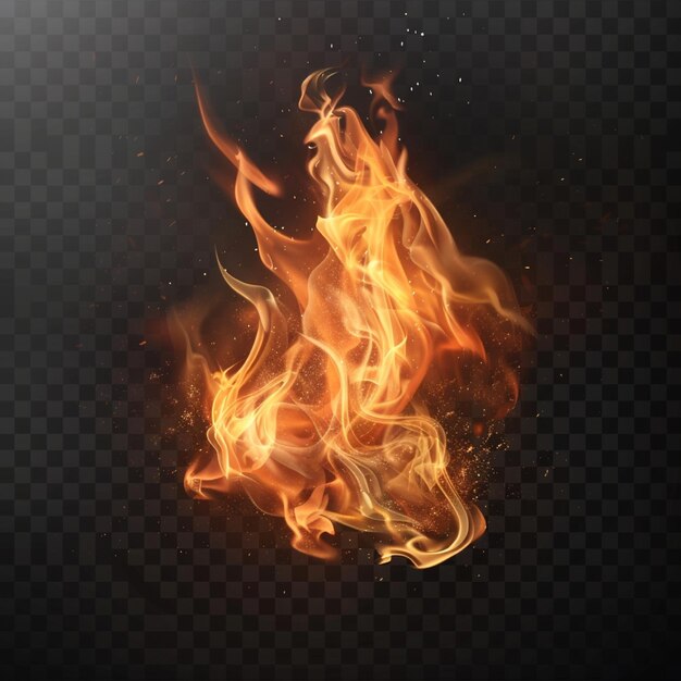 Llama de fuego realista