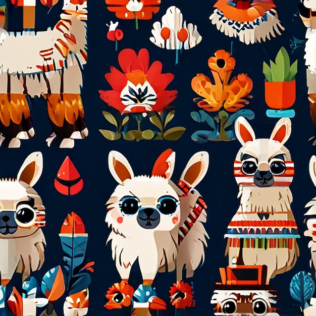 Llama de negocios lindo Icono vectorial Ilustración Alpaca Mascota Personaje de dibujos animados Icono de animales Concepto Blanco aislado