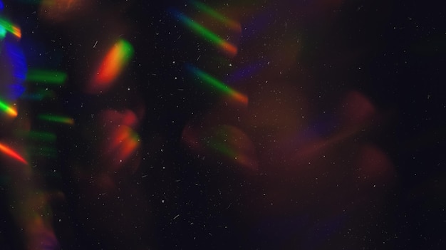 Las llamaradas holográficas del arco iris se superponen a una textura hipnótica con colores vibrantes