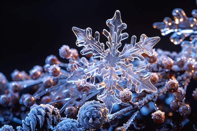 Las llamaradas de luz de copo de nieve con llamaradas de brillo helado y luz helada textura brillante Y2K Arte de luz de collage
