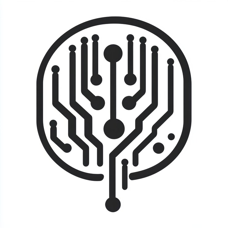 Foto el llamativo logotipo de ai muestra soluciones tecnológicas creativas
