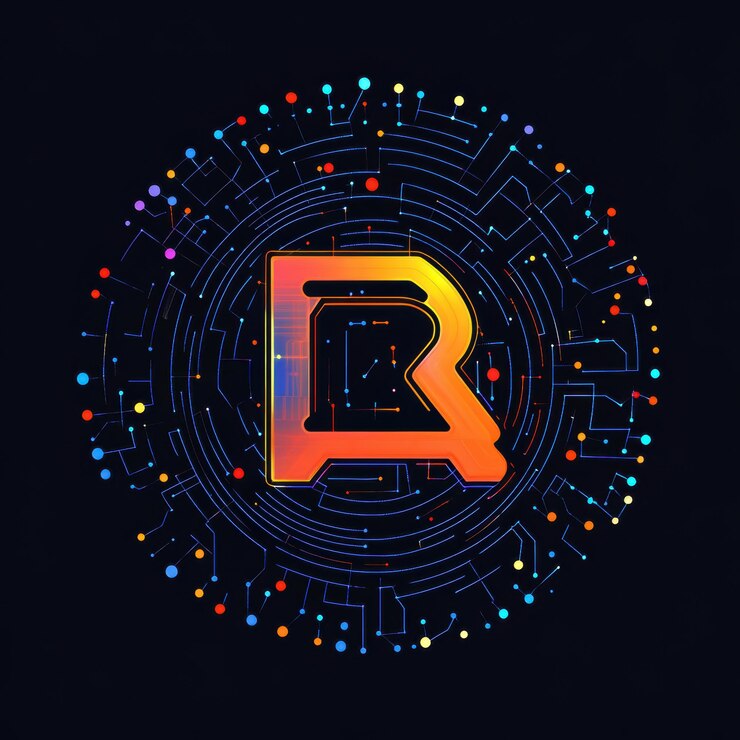 Foto el llamativo logotipo de ai refleja el espíritu de las soluciones digitales