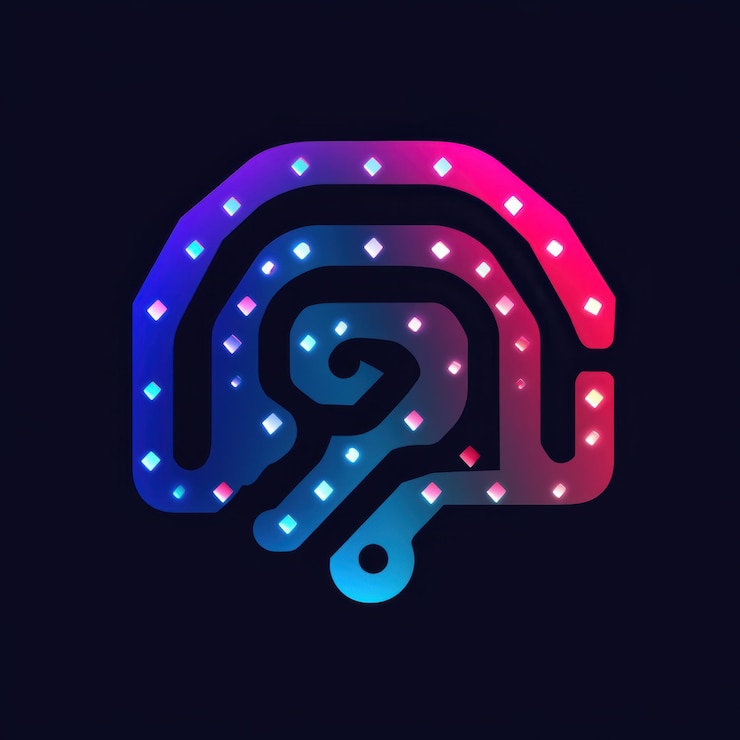 Foto el llamativo logotipo de ai refleja la intersección de la ciencia y el arte