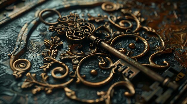 una llave de bronce con una llave que dice no estar cerrado en él