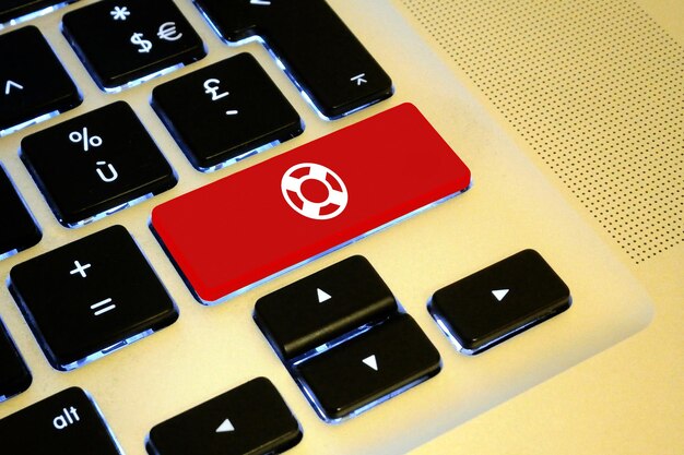 La llave de la computadora del anillo de vida