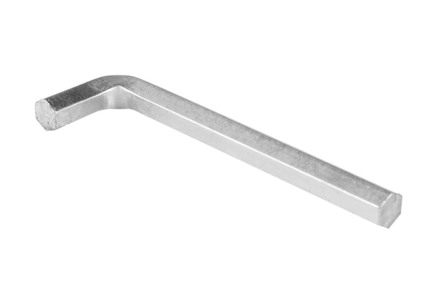 Llave hexagonal aislada sobre fondo blanco