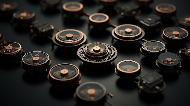 Las llaves de las máquinas de escribir antiguas
