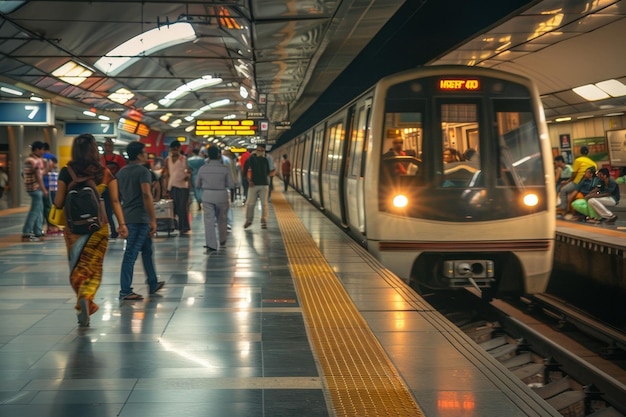 Llegada del metro de pulso urbano