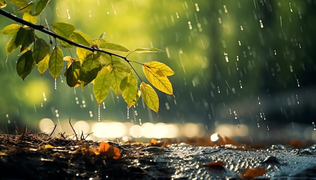 lluvia en el bosque