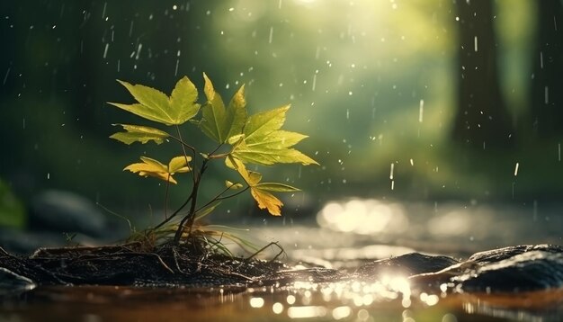 lluvia en el bosque