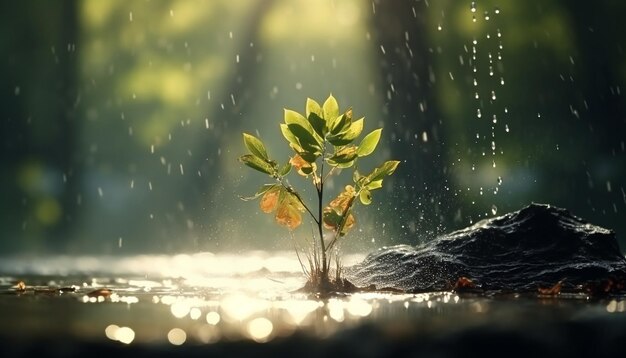 lluvia en el bosque