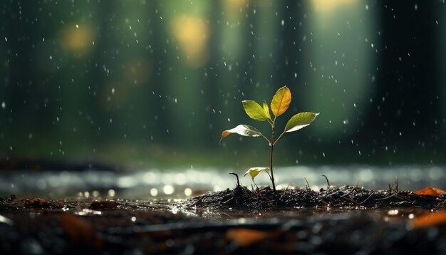 lluvia en el bosque