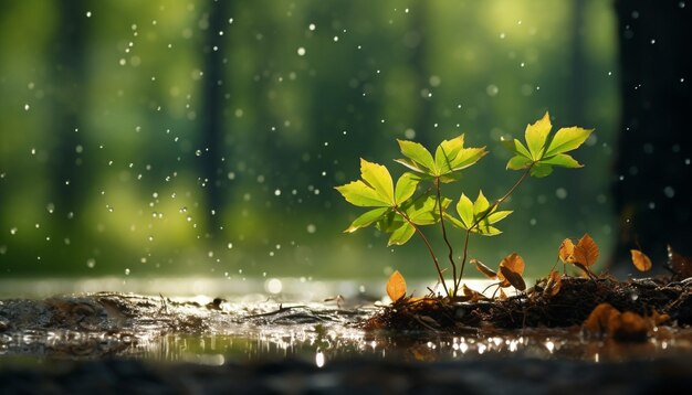 lluvia en el bosque