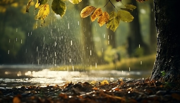 lluvia en el bosque