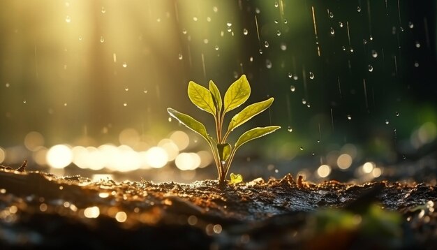 lluvia en el bosque