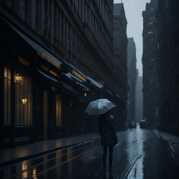 Lluvia en la calle