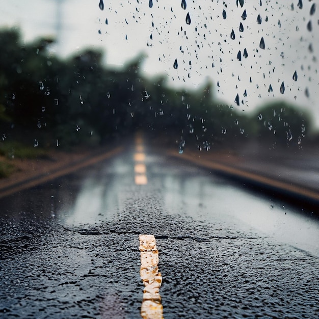 Lluvia en el camino