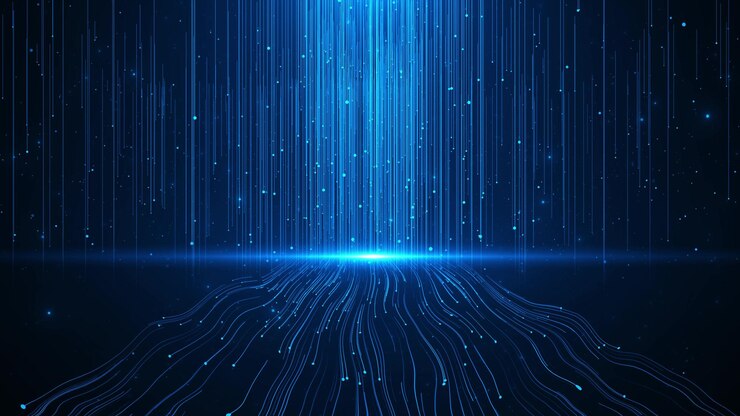 La lluvia digital de datos es una conexión de red futurista