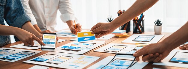 Lluvia de ideas sobre el diseño de la interfaz de usuario del desarrollador frontend creativo