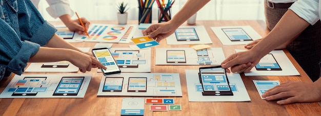 Lluvia de ideas sobre el diseño de la interfaz de usuario del desarrollador frontend creativo