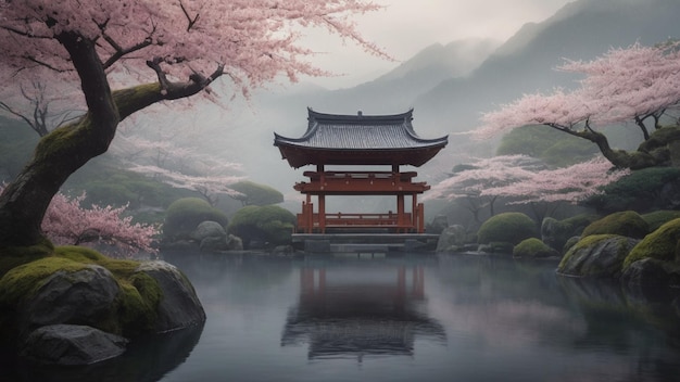 La lluvia japonesa del jardín