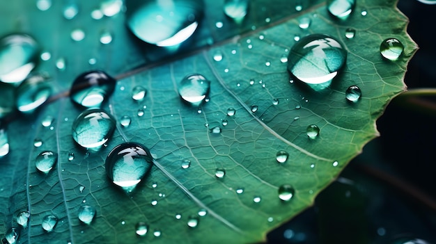 Lluvia en el macro detalle