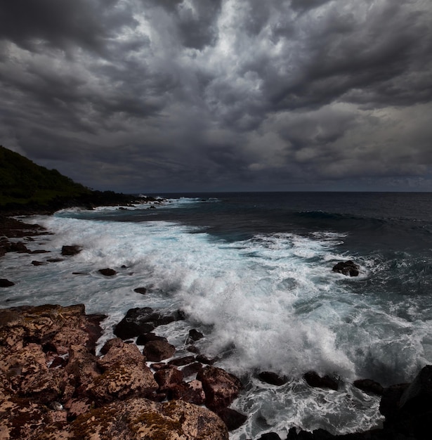 Foto lluvia en el océano