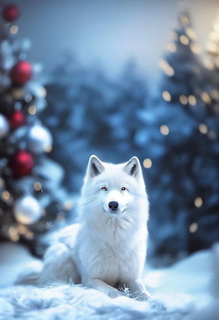 lobo ártico en la nieve