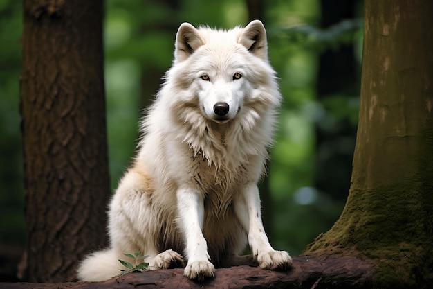 lobo blanco en la jungla