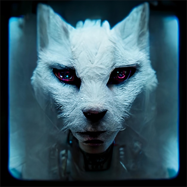 Lobo Branco Cyberpunk