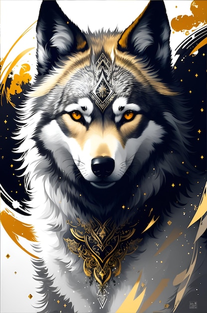 Lobo dorado guerrero