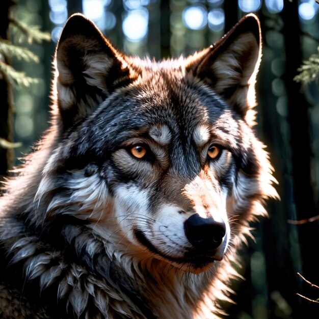 Foto el lobo es un animal salvaje que vive en la naturaleza y forma parte del ecosistema.