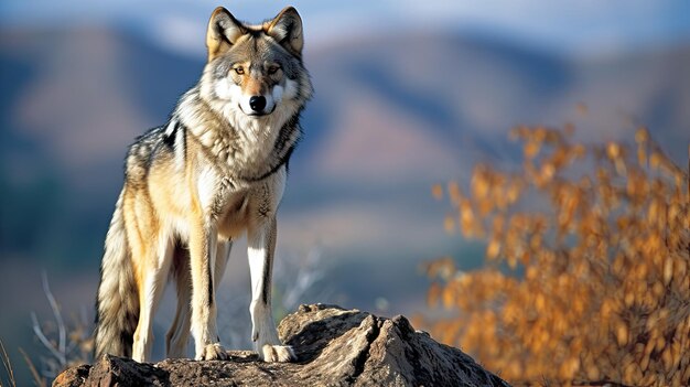 El lobo gris mexicano de pelaje