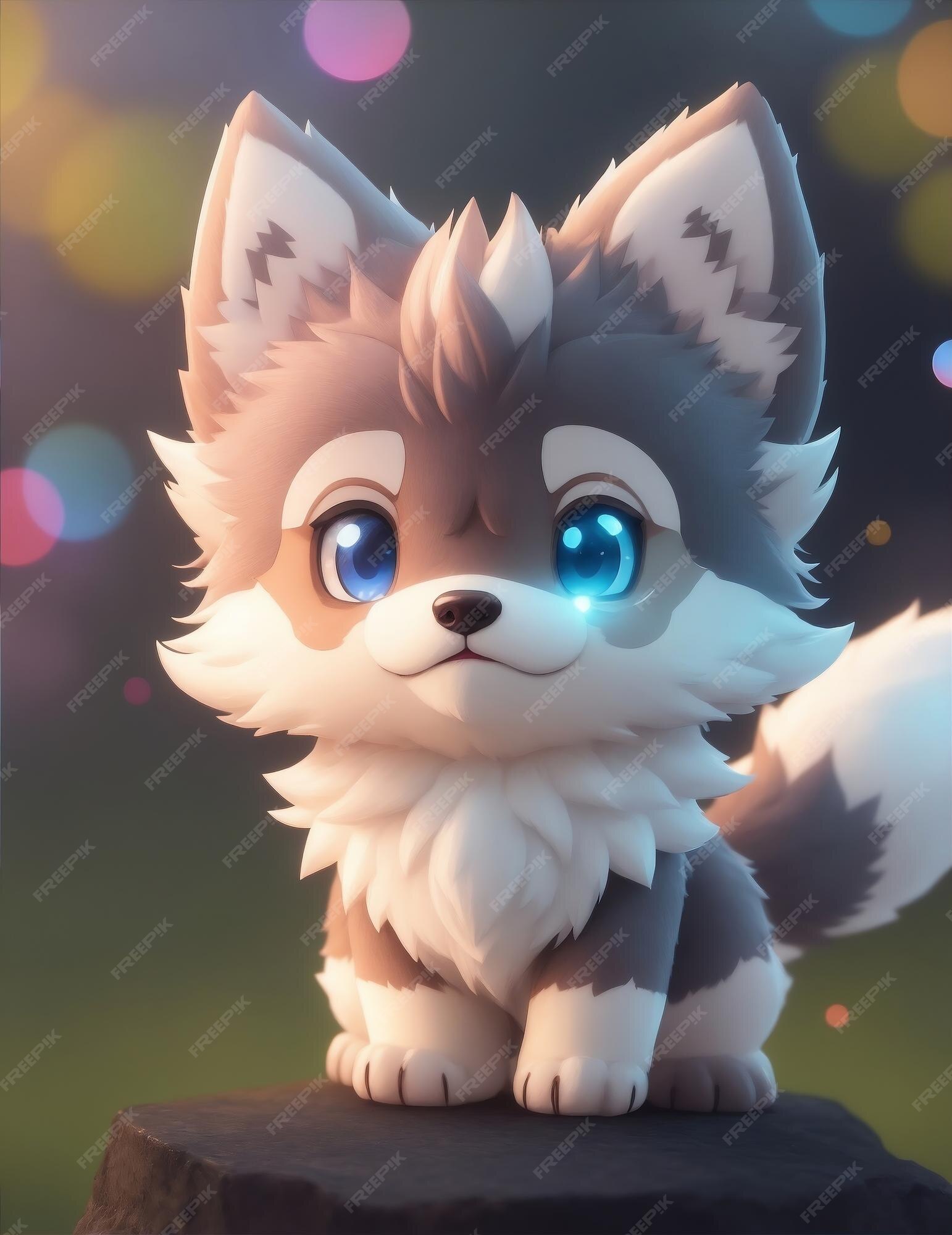 Lobo Anime Minúsculo E Hiperrealista Fofo De Pokemon. Gerar Ai. Ilustração  Stock - Ilustração de lobo, sorriso: 278200323