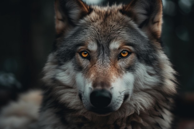 lobo rey canis lupus alos llamado lobo de madera caminando por el bosque