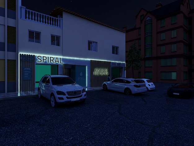 local comercial fachada exterior de estilo moderno