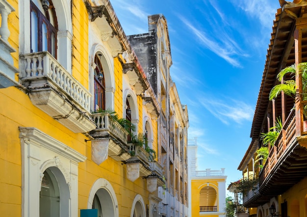 Local de Columbia Unesco colorido Cartagena Walled City Cuidad Amurrallada no centro histórico da cidade