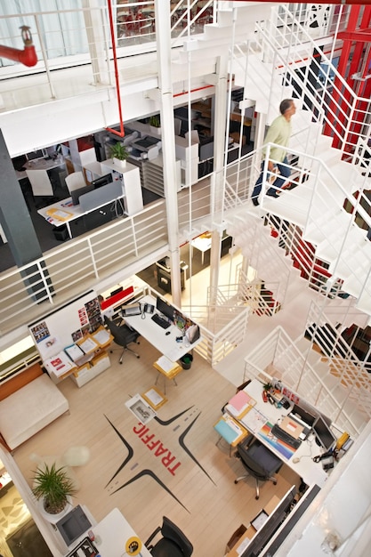 Local de trabalho inspirador Um escritório moderno com arquitetura contemporânea